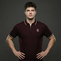 Polo triko Sparta Signature zip rudé