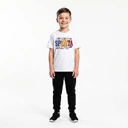 Triko Spartafest bílé dětské