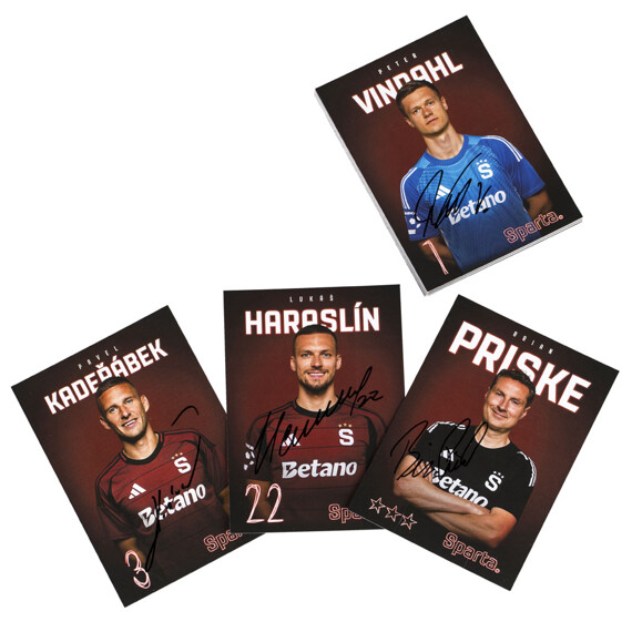 Sada karet Sparta 25/26 s podpisy