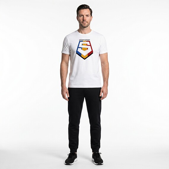 Triko Spartafest unisex bílé