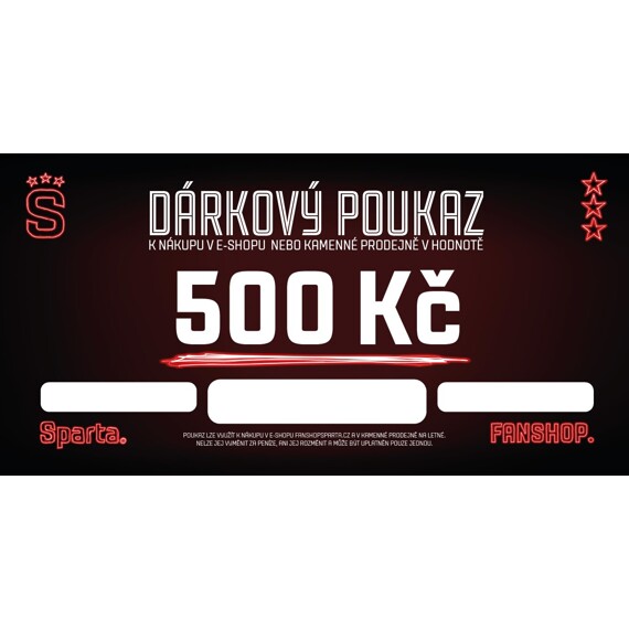 Poukaz Sparta 500 Kč 26/27