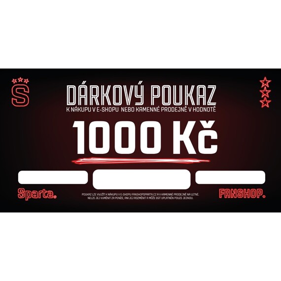 Poukaz Sparta 1000 Kč 26/27