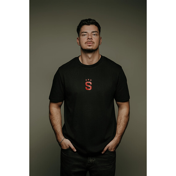 Triko Sparta tribuna logo "S" černé