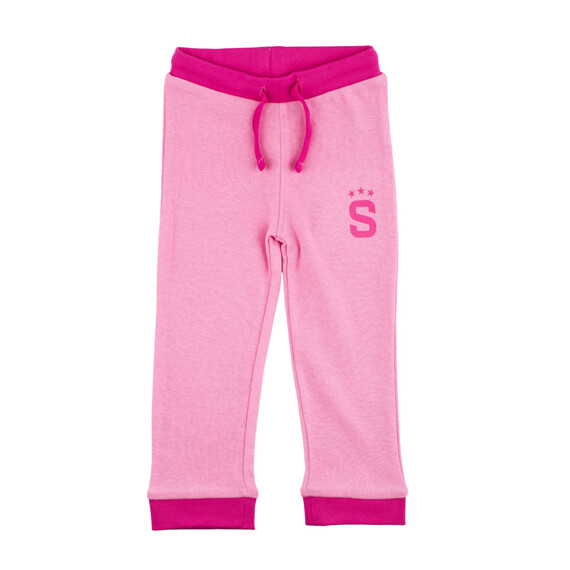 Baby tepláky Sparta logo "S" růžové