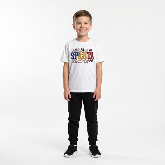Triko Spartafest bílé dětské