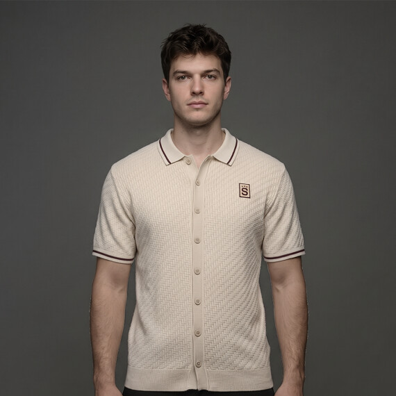 Polo triko Sparta Signature knoflík béžové