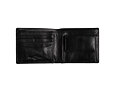 Peněženka Sparta kůže logo "S" černá